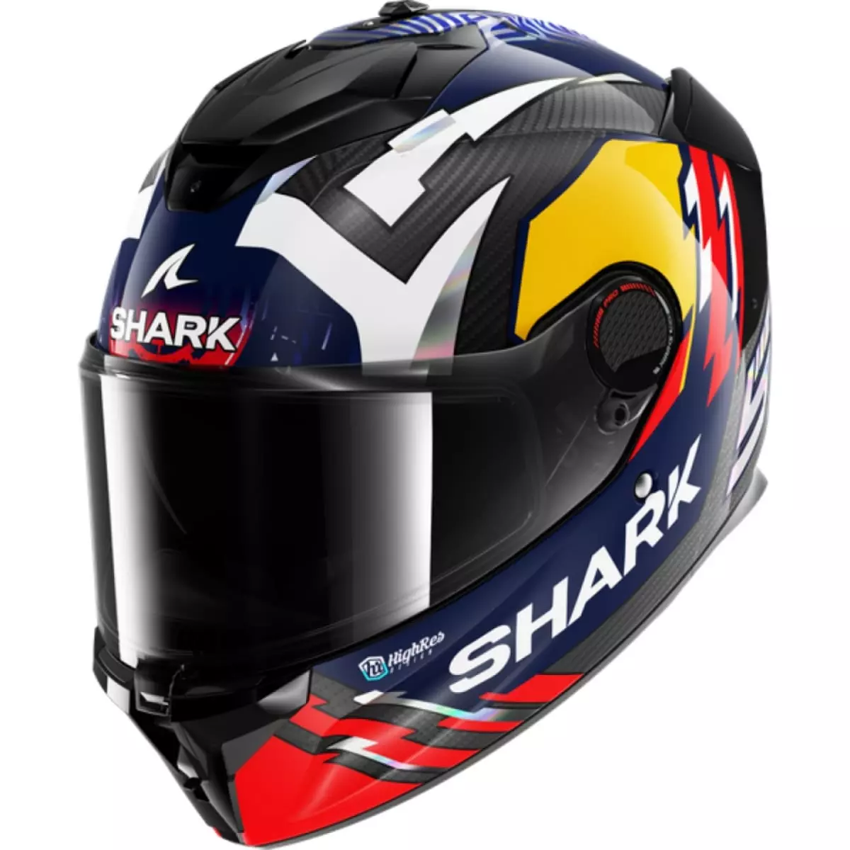 Casque Shark Spartan GT Pro Replica Zarco Signature Carbon Chrome Rouge - Casque Intégral