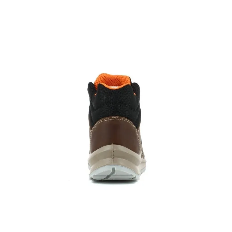 CHAUSSURE DE SÉCURITÉ HAUTE S3 EN CUIR GRAS MARRON