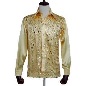 Chemise Disco Paillette Homme Année 70