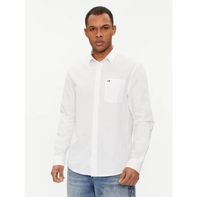 Green Pigment Dyed Linen Men's Shirt