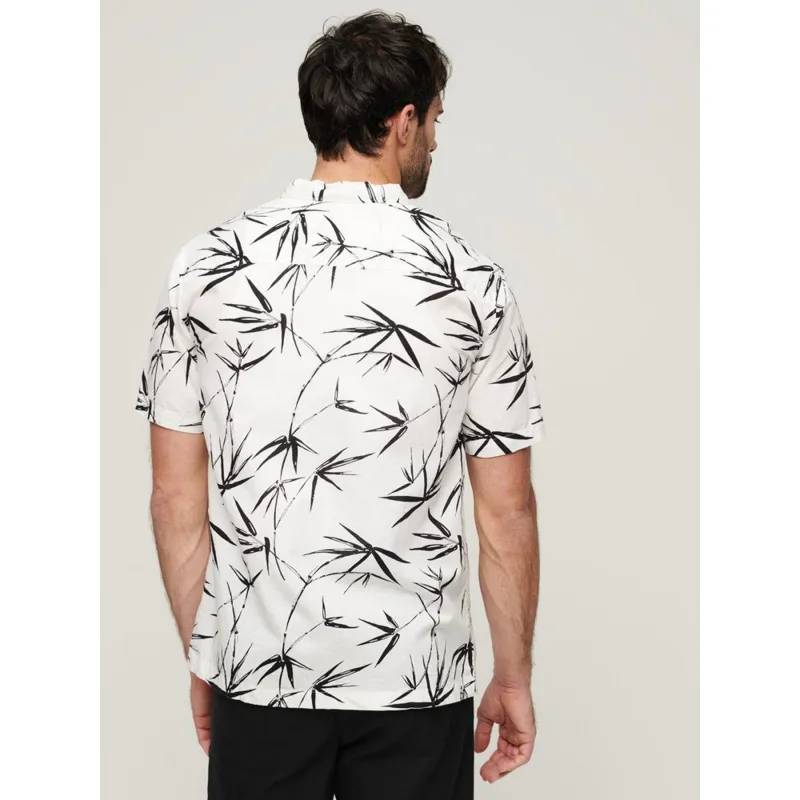Short sleeve white bamboo beach shirt for men - Superdry | wimod