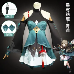 Anime Cosplay Costume for Women | Qingque Star Railway Collapsing Costume