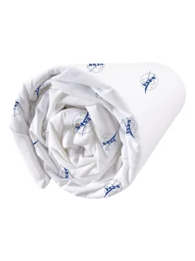 Cotton Printed Fitted Sheet, NASA STAR Theme - White