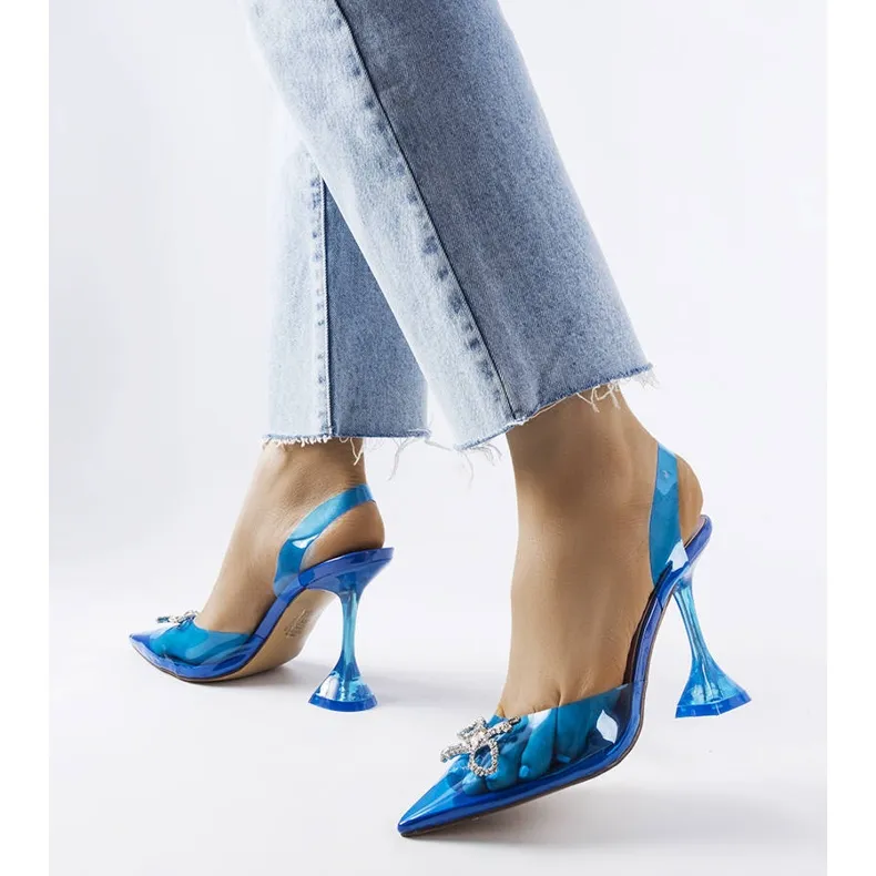 Escarpins bleus transparents Girard