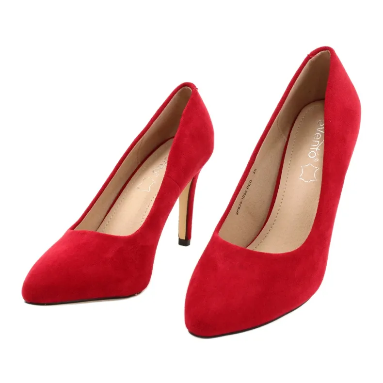 Evento Suede Heels 9PB35-1095 Red