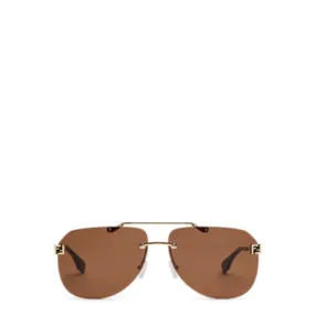 Fendi Sky - Lunettes de soleil en métal doré | Fendi