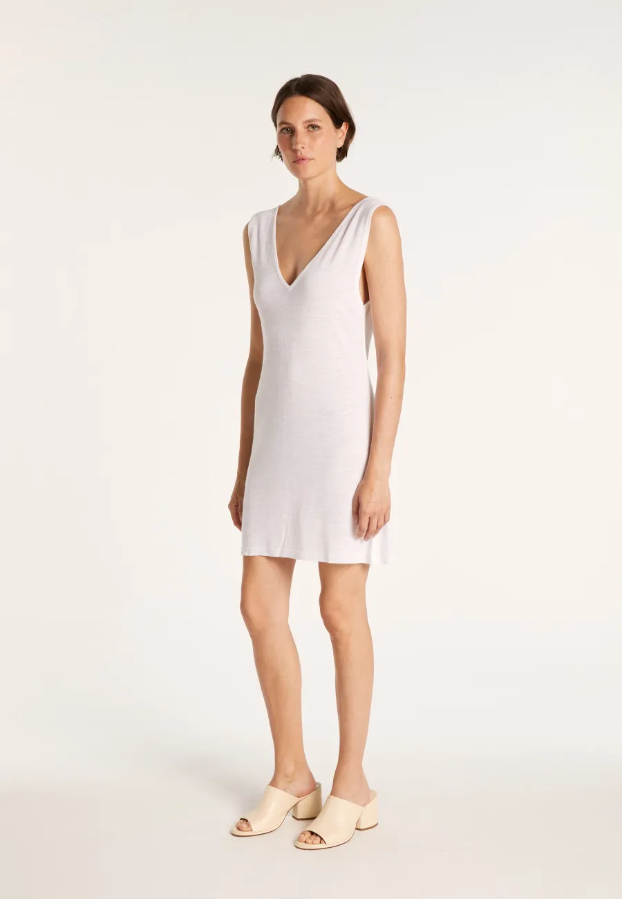 Robe lin flammé style jazz
