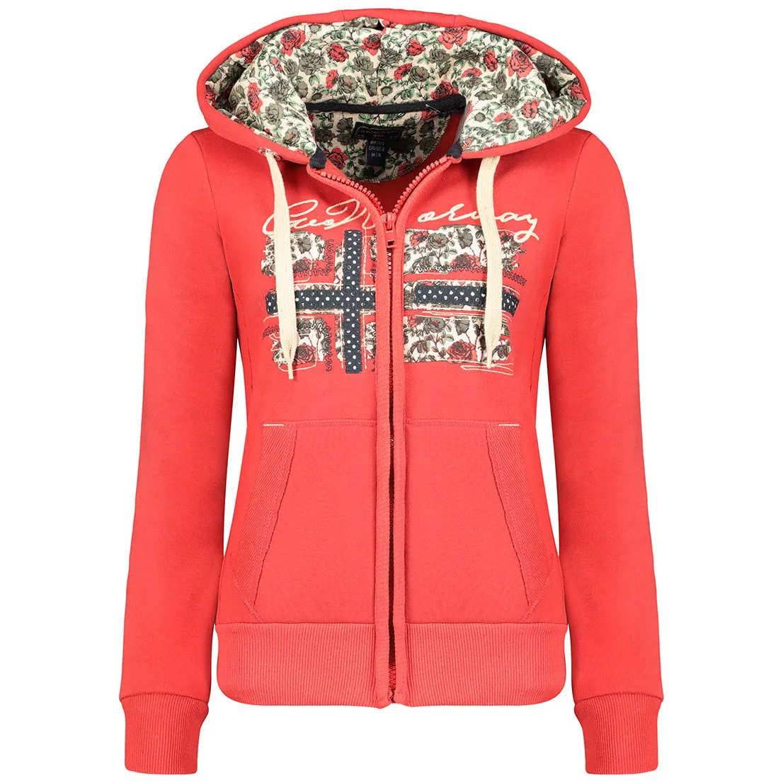 Geographical Norway Fabeaute Femme - Sweat à capuche Rouge