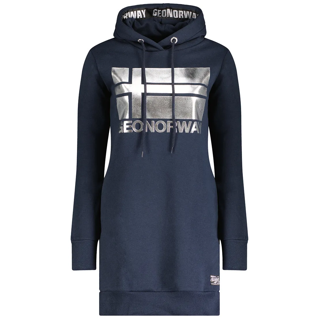 Geographical Norway Fabienne Femme - Robe Sweat à Capuche Marine Marine
