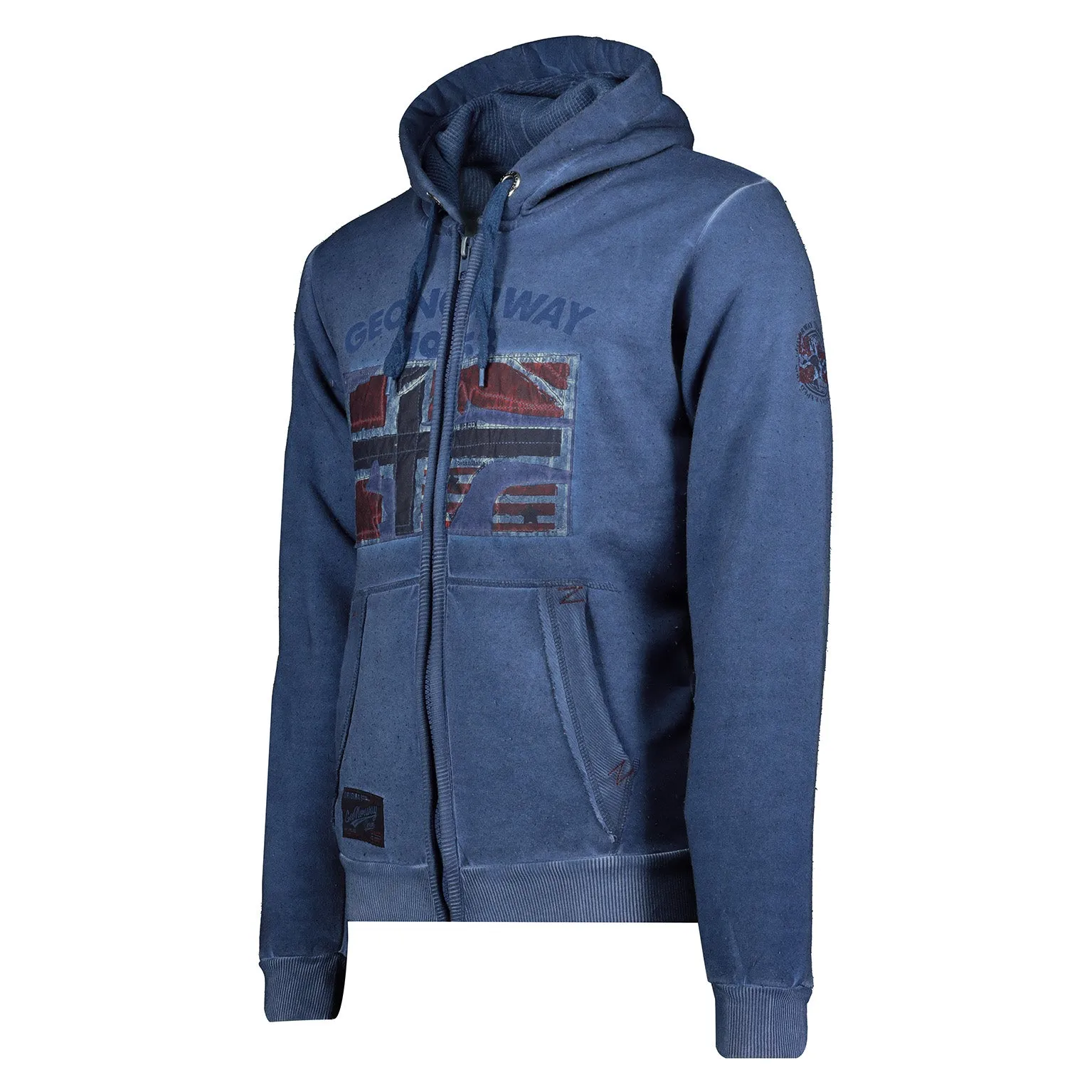 Geographical Norway Gotz Homme - Pull a capuche zippé Bleu