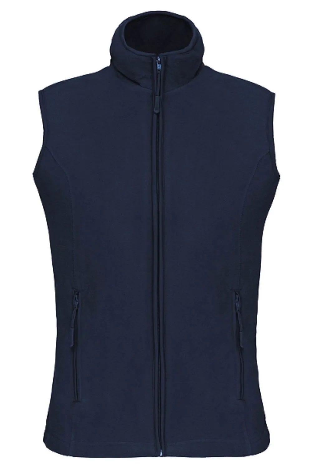 Women's Navy Blue Micro Fleece Sleeveless Vest - K906