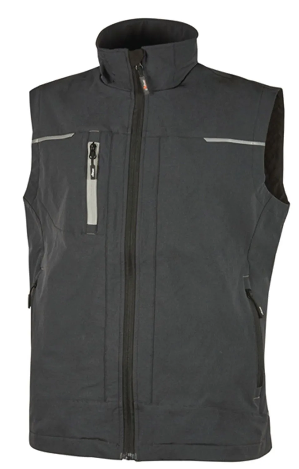 Men's Sleeveless Vest - UPPE181 - Asphalt Gray and Light Gray
