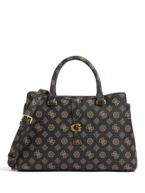 Guess Kuba Handbag with Shoulder Strap Vikky Large Tote Roo Mochalog - Buy at Outlet Price!