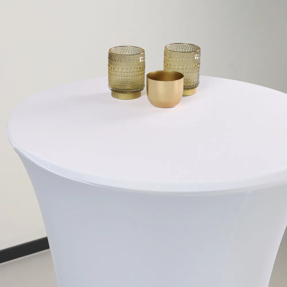 Housse pour table haute mange debout 60cm blanc