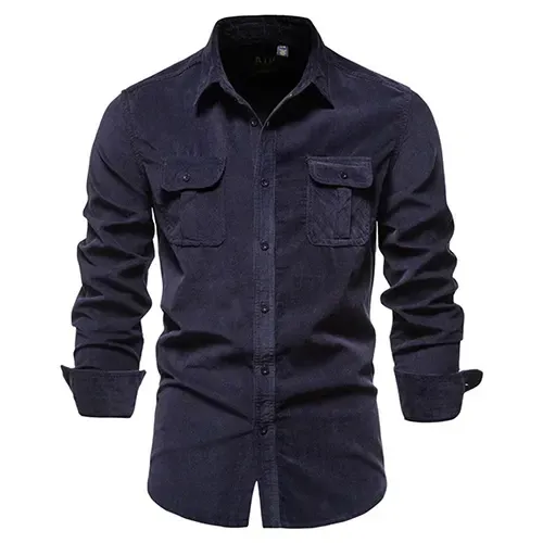 Kayden | Chemise Décontractée  Manches Longues Pour Homme | Poche Poitrine