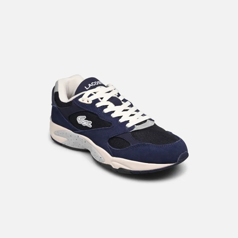Lacoste Storm 96 Vintage Men's Cashmere Effect Navy Blue Baskets