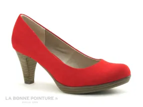 Marco Tozzi femme escarpin rouge à talon haut - Vente chaussures Marco Tozzi - 2-22411-34