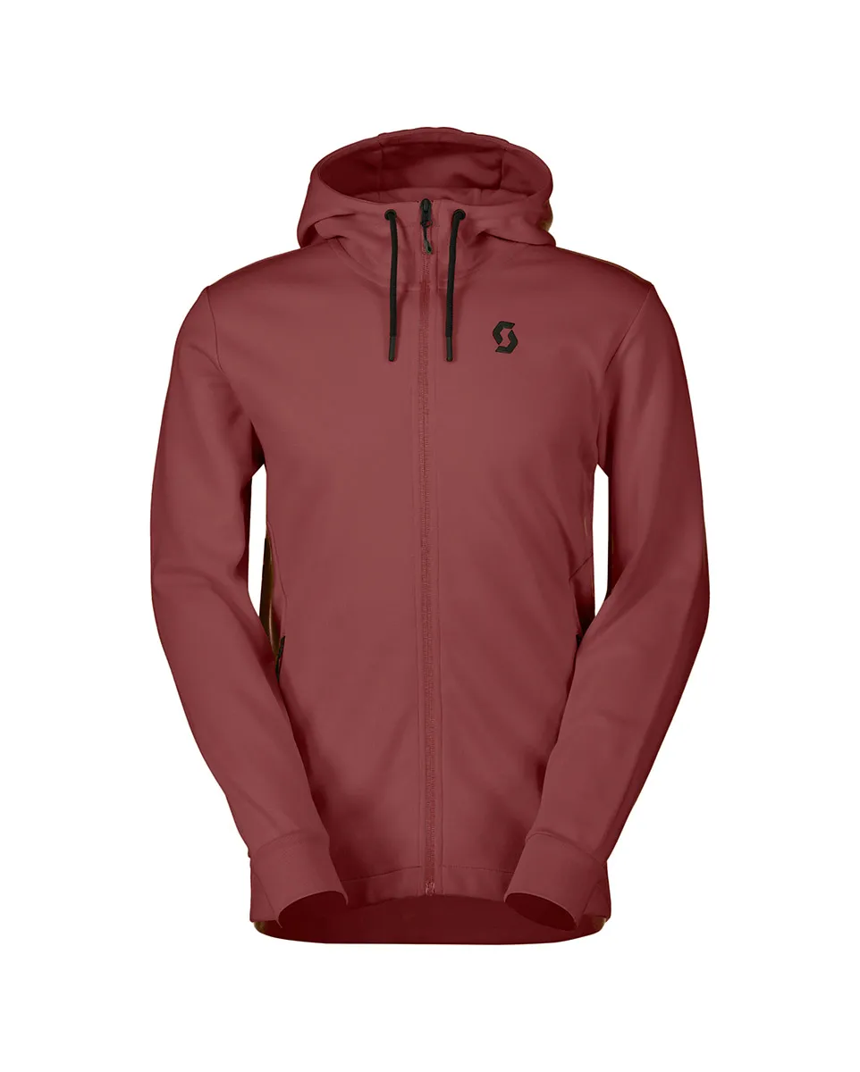 Men's Dark Red TECH ZIP HOODY Hooded Sweatshirt