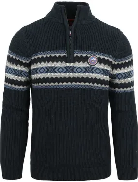 NZA Half Zip Trui Ngakawau Navy 23KN404-1726 commander en li