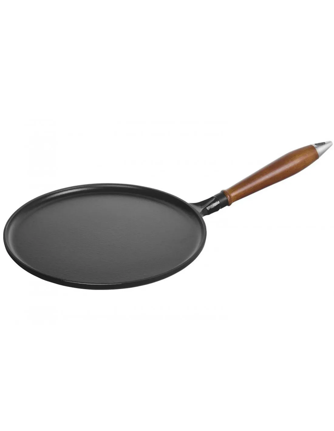 Poêle à crêpe fonte STAUB fonte manche bois 28 cm