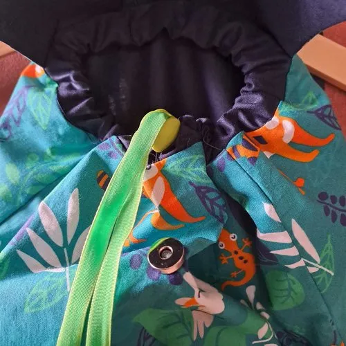 Jungle Pattern Green Boy's Backpack, Tiger Design