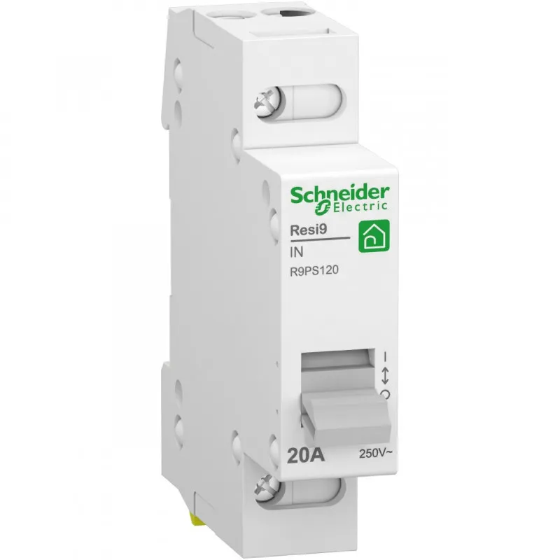 SCHNEIDER R9PS120 - Interrupteur, 1P, 20A, 1NO, 250VCA, Resi9 (FC)