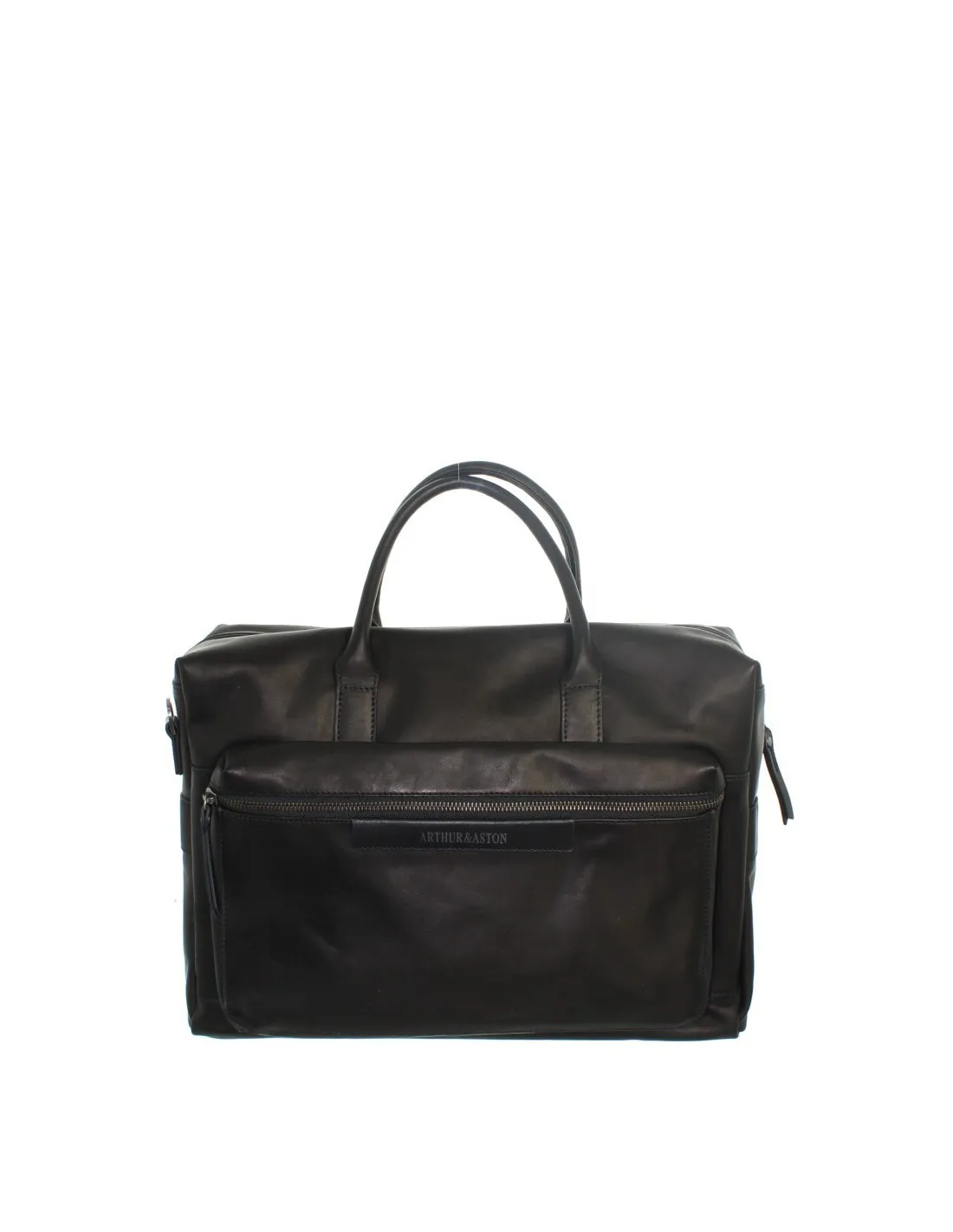 Serviette Arthur et Aston cuir ref_ast43696 A Noir 40*33*9