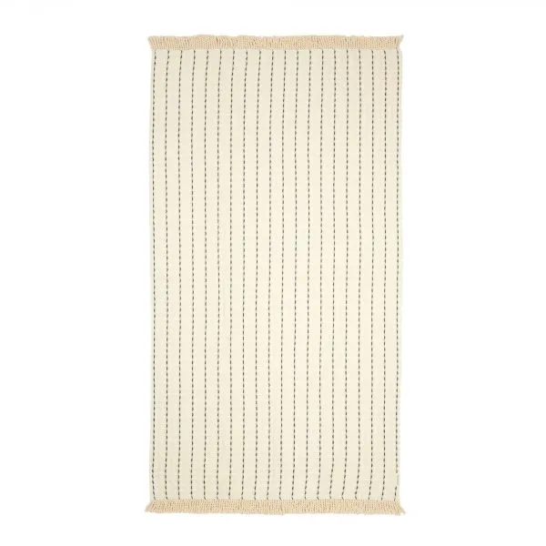 Serviette de plage Portofino Black stripes large waffle