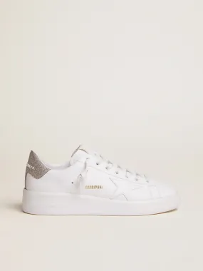 Sneakers Purestar avec contrefort à paillettes argentées | Golden Goose