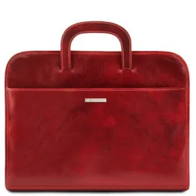 Sorrento Serviette Conférencier en Cuir Rouge TL141022