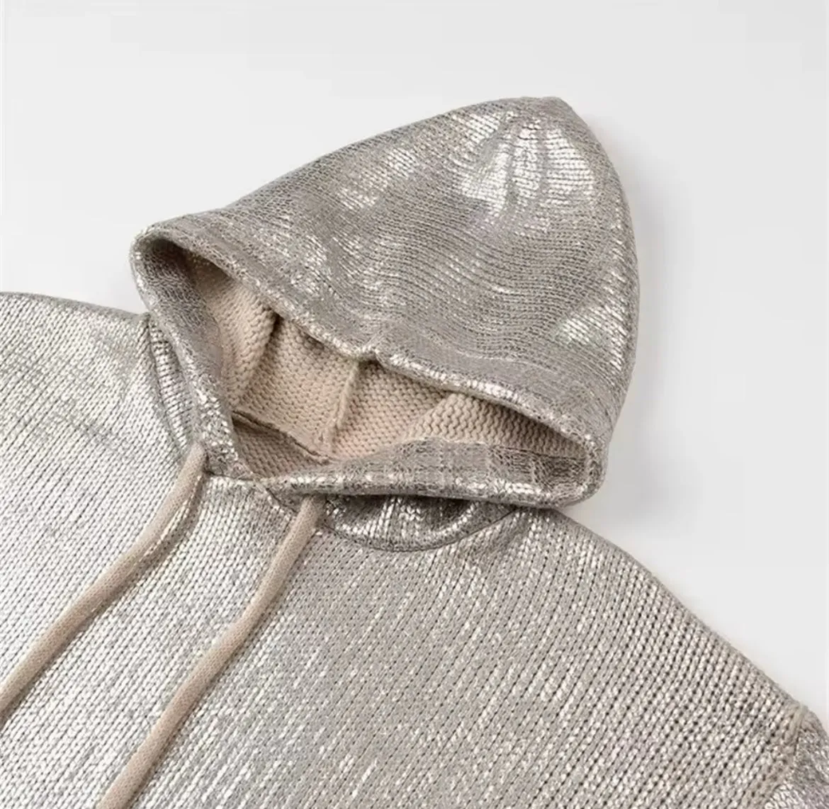 Sweat à capuche pailleté  Femme