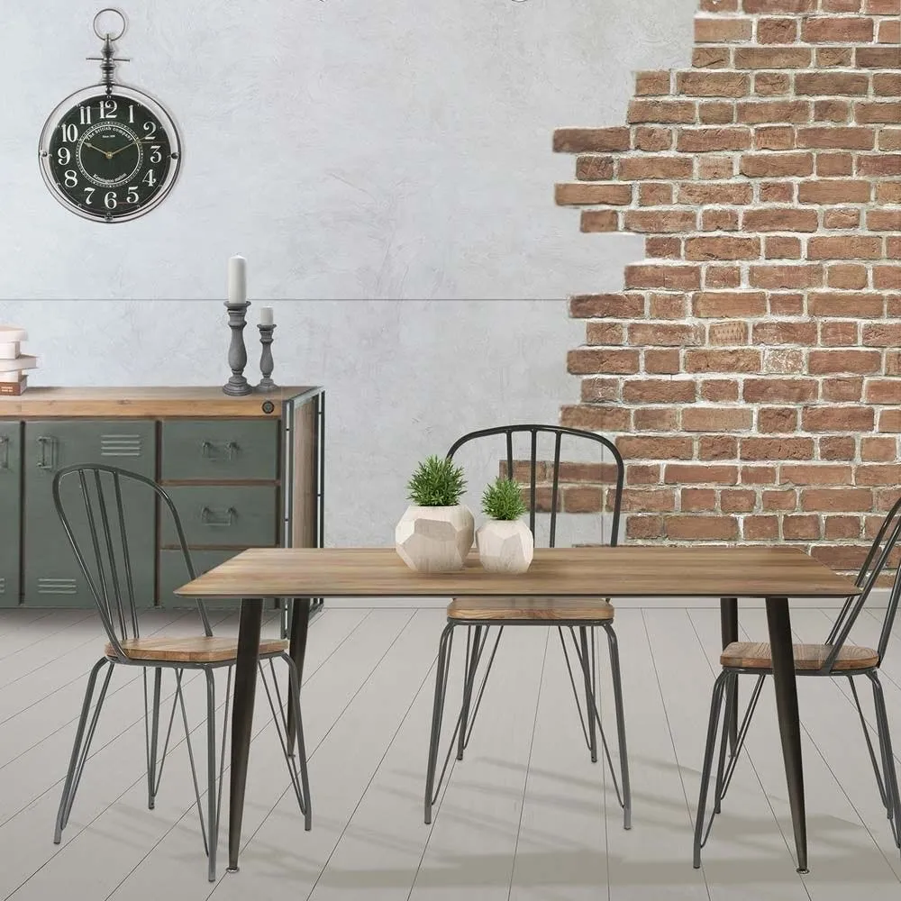 Table repas plateau en bois indus