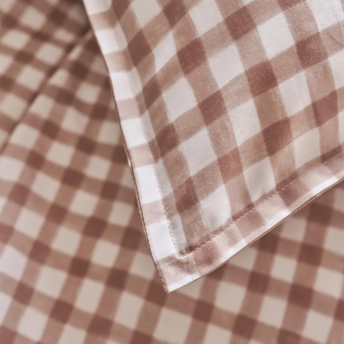 Taie d'oreiller imprimée en percale de coton, Vichy, Made in France | 3 Suisses