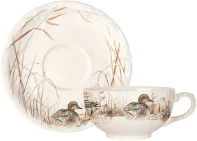 Tasse & Soucoupe en Faïence Déjeuner Sologne