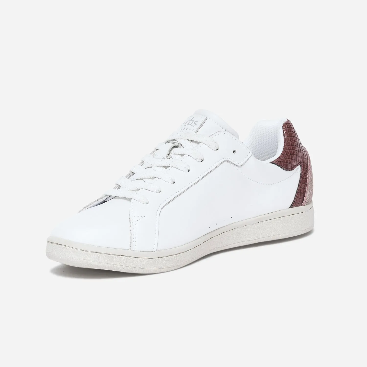 ERAM - Baskets Femme blanches en cuir avec zip - Tennis TBS