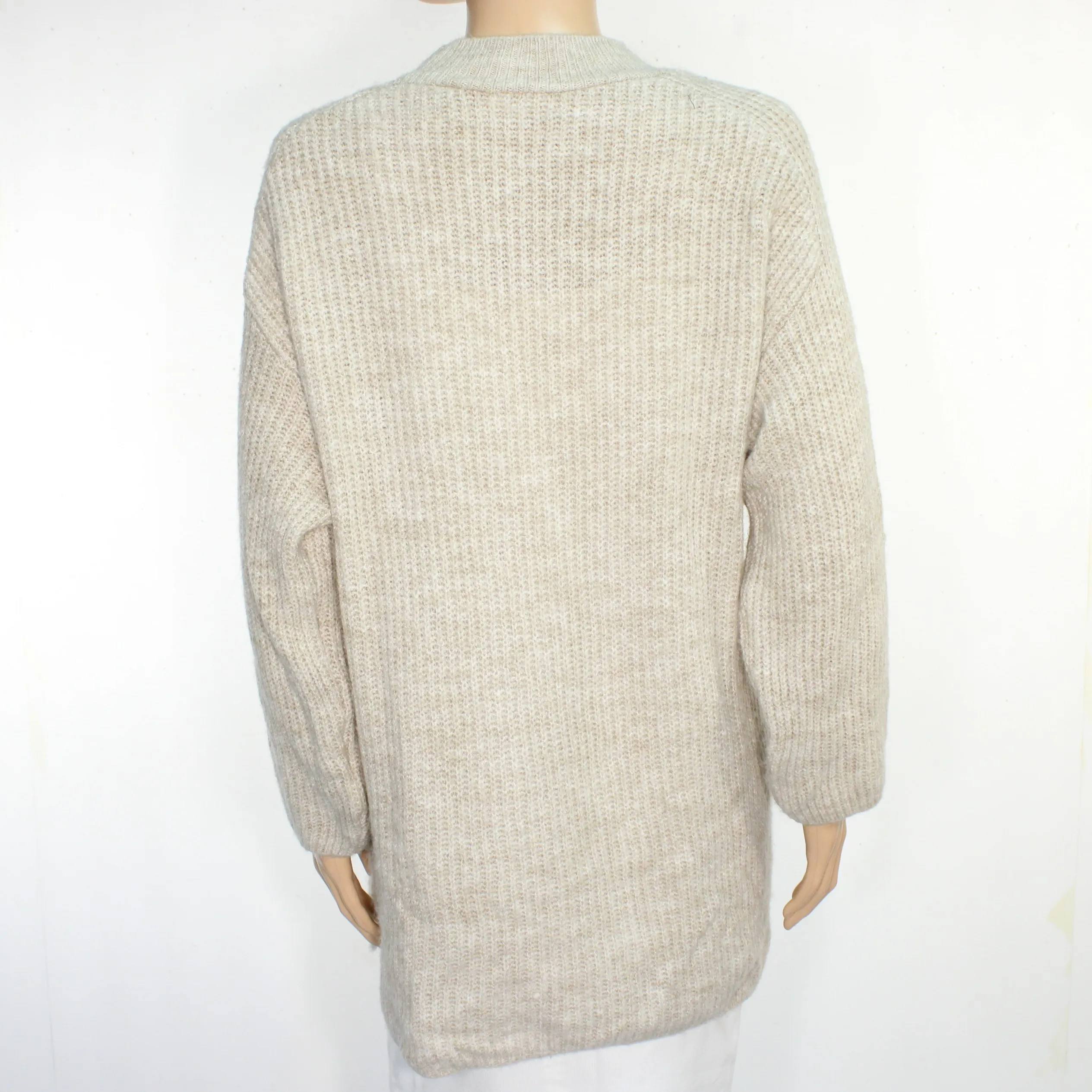 Tunique Pull Femme Blanc PULL & BEAR Taille Grande