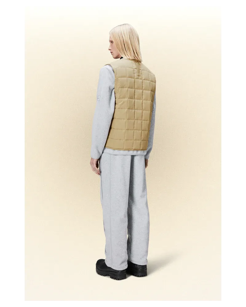Unisex Liner Vest W1 Sleeveless Jacket in Linen - Rains