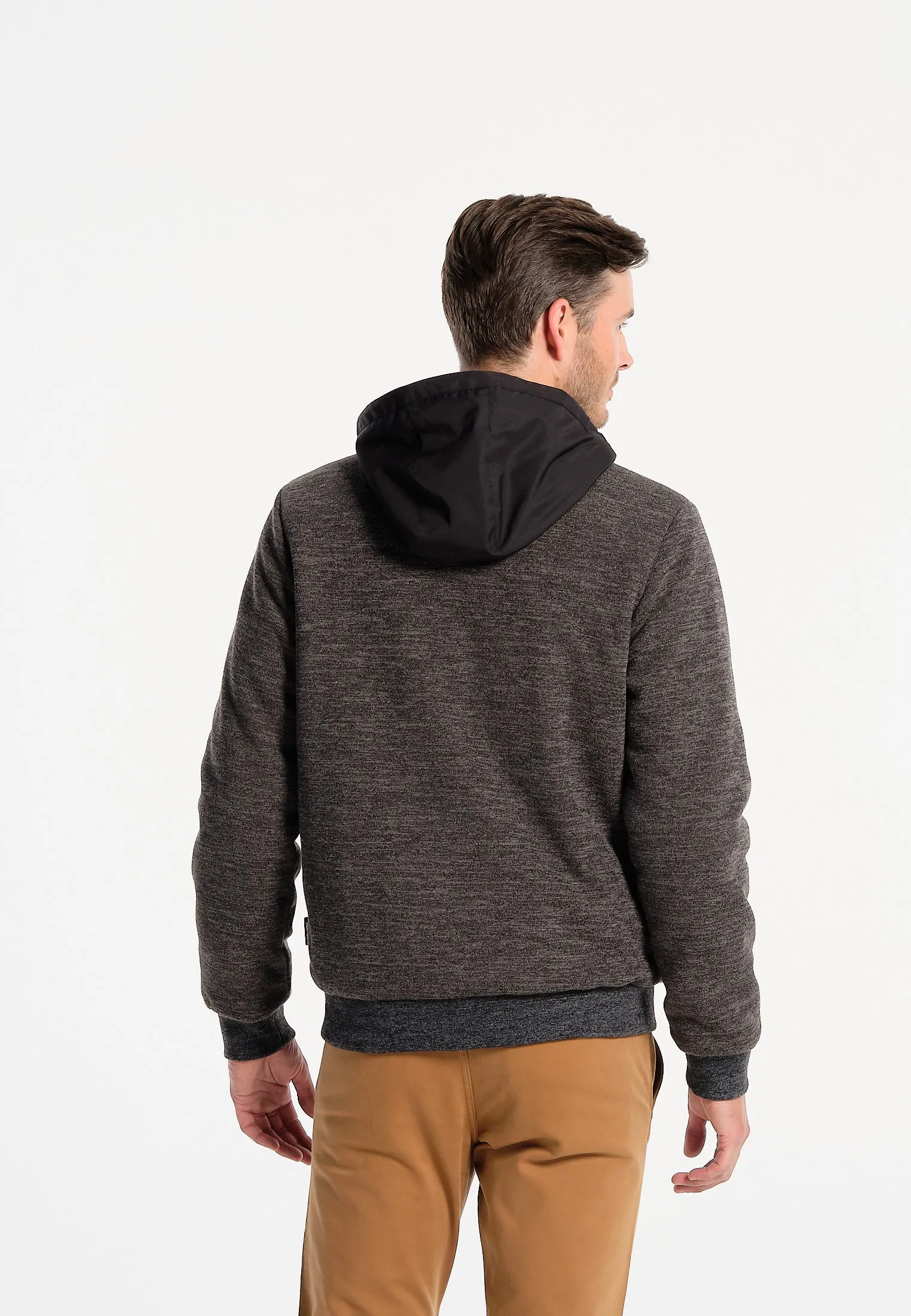 Veste homme noire avec capuche