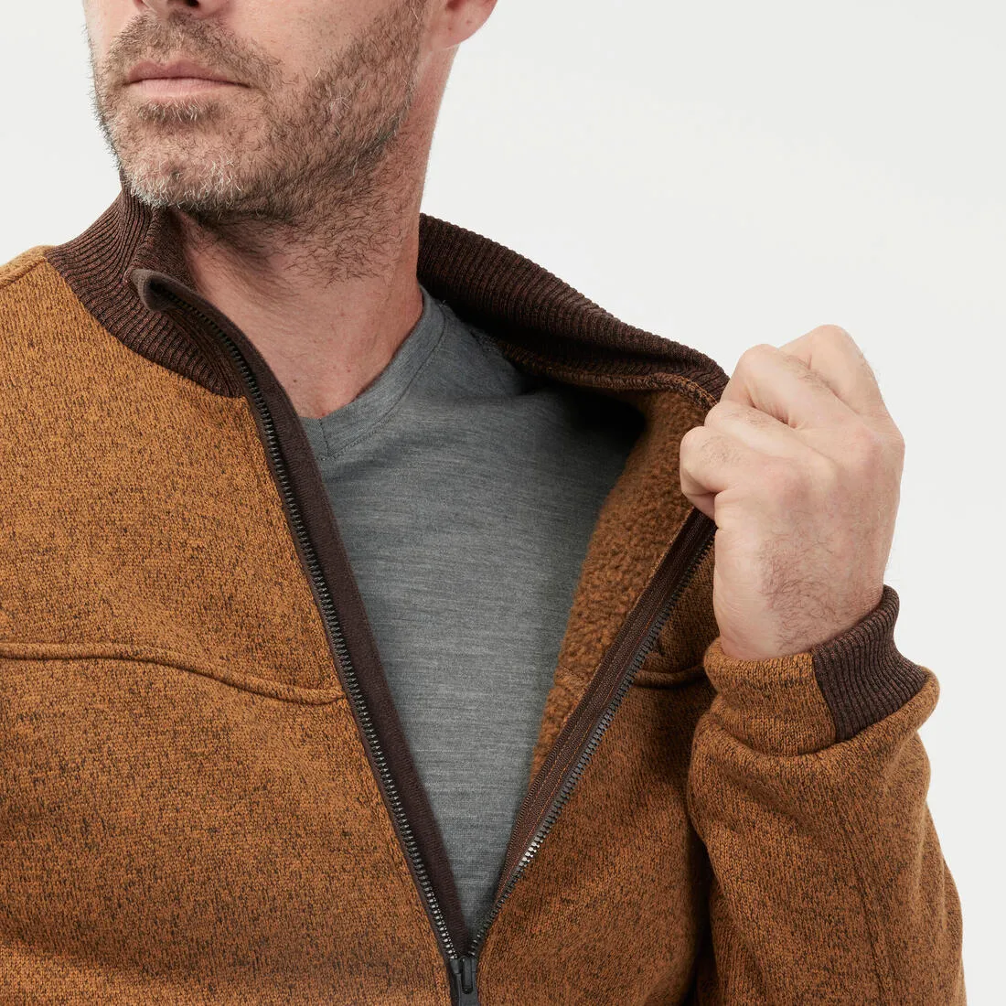 Veste polaire chaude de randonnée - SH100 - Homme