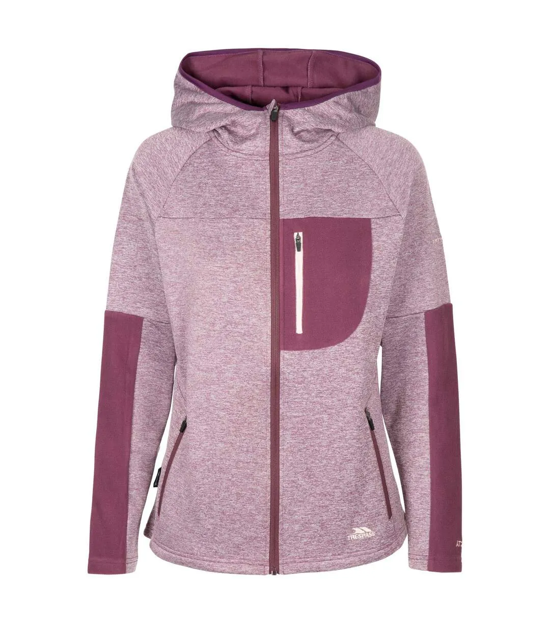 Dark Green Heathered Women's Trullo Fleece Jacket by Trespass.