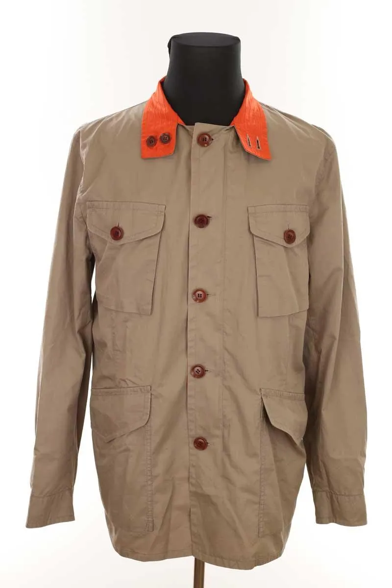 Veste réversible Moncler orange en polyester, taille L, collection Homme, très bon état - 75cm de long, épaules de 55cm, aissell
