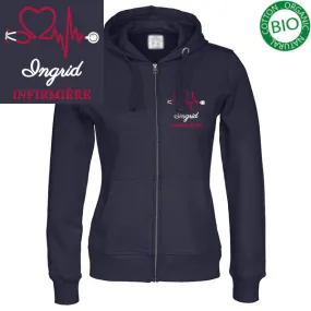 Veste à capuche femme - MOTIF INFIRMIRE