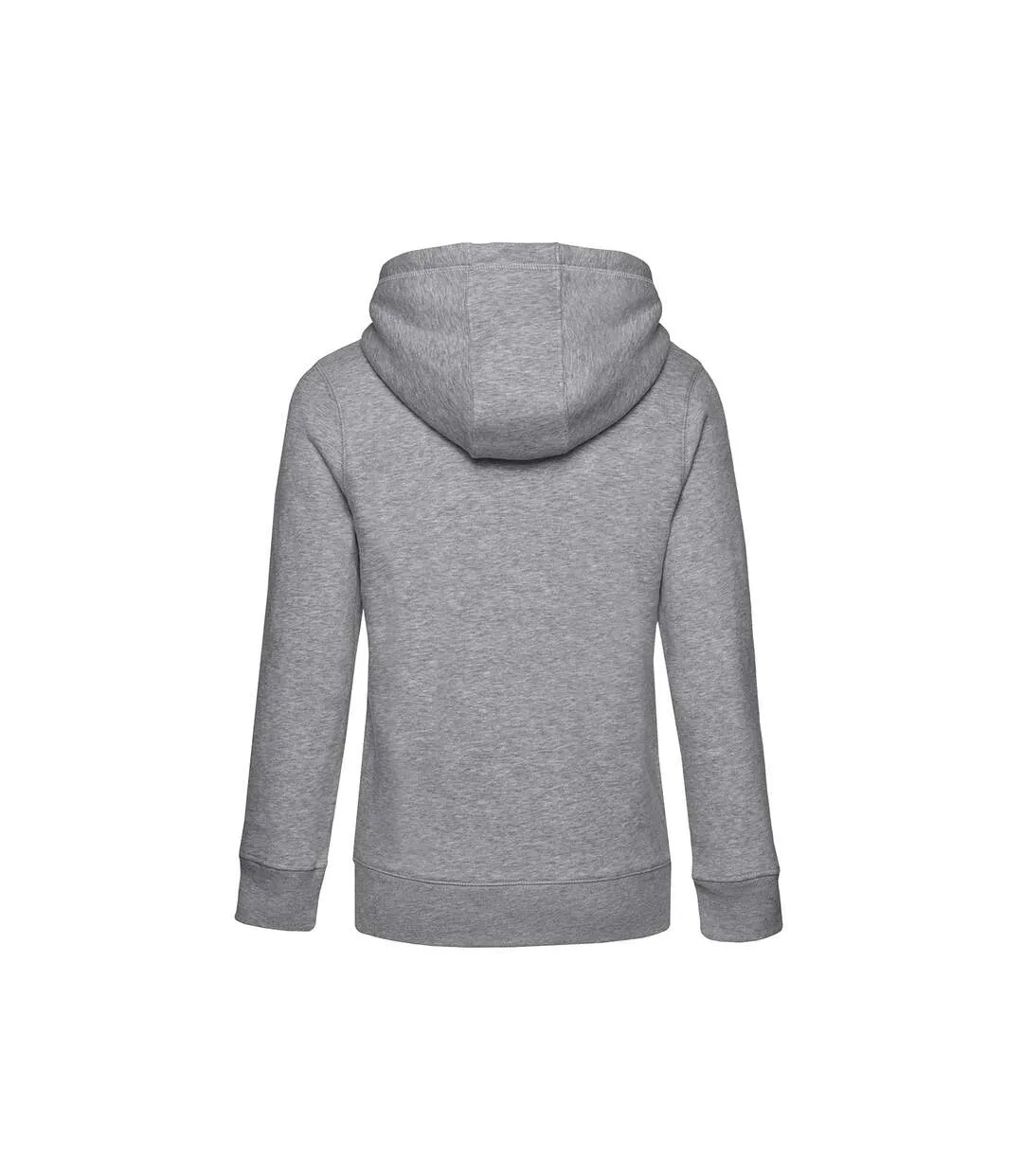 Womens Heather Grey Hooded Sweatshirt by B&C